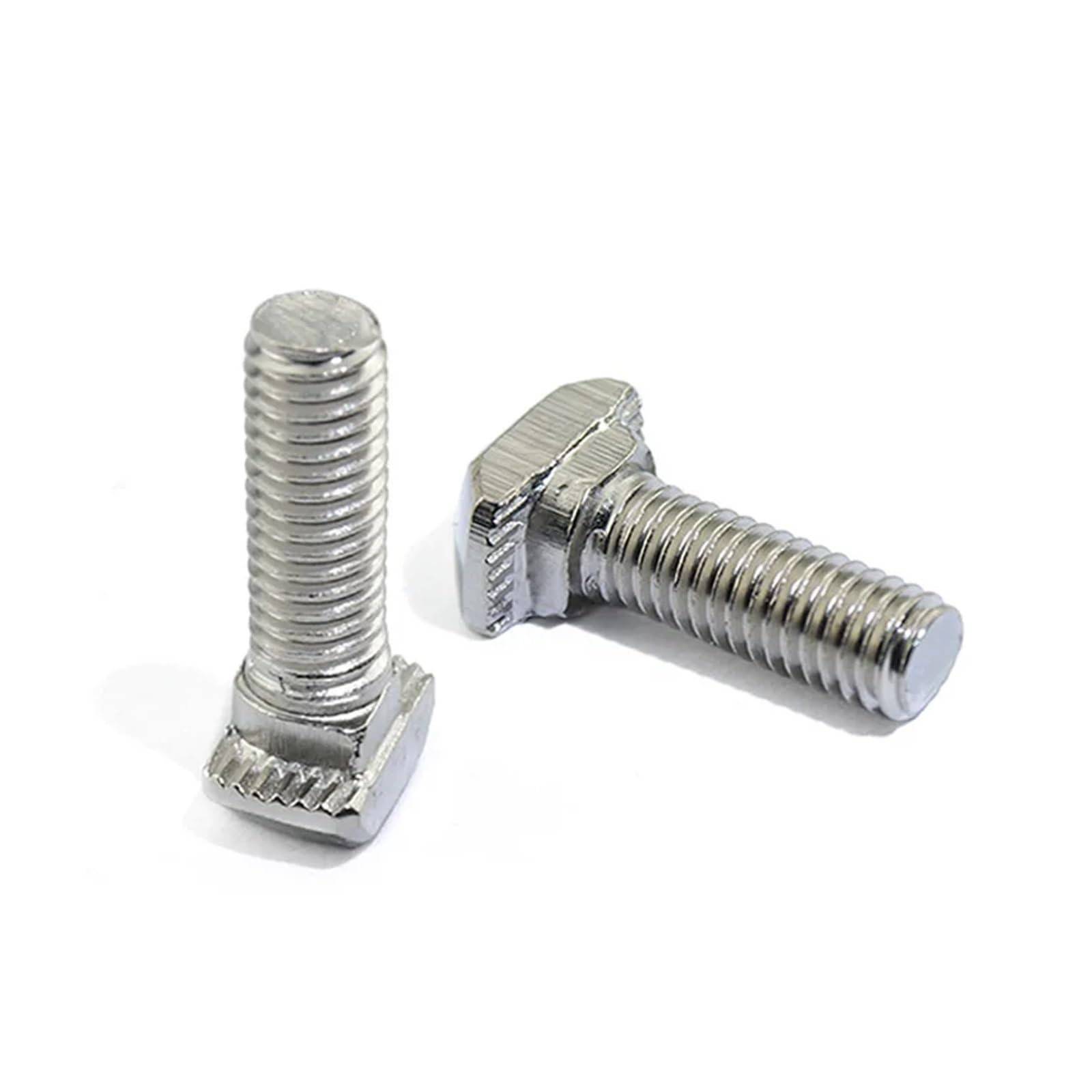 BIGDROP 50 Teile/los M5 M6 M8 T Bolzen Schrauben Befestigungs Werkzeug for T-Schlitz 20 30 40 Serie Linear Schiene Aluminium Profile (Color : Silver, Size : 40-M8x25mm)