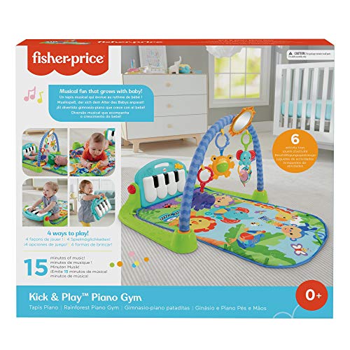 Fisher-Price HBB73 - Spielspaß Piano-Gym Spieldecke mit Spielzeug, Babyspielzeug für Kleinkinder ab der Geburt – Bild 8