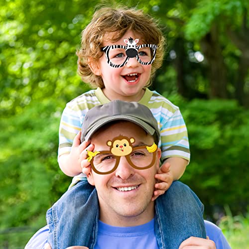 Konsait-24Pcs-Safari-Jungle-Animal-Birthday-Sunglasses-Party-Favors-Paper-Glasses-Animals-Photo-Booth-Props-for-Forest-Costume-Accessories-Woodland-Farmhouse-Cospaly-Baby-Shower-Party-Supplies Konsait 24Pcs Safari Jungle Animal Birthday Sunglasses Party Favors Paper Glasses Animals Photo Booth Props for Forest Costume Accessories Woodland Farmhouse Cospaly Baby Shower Party Supplies