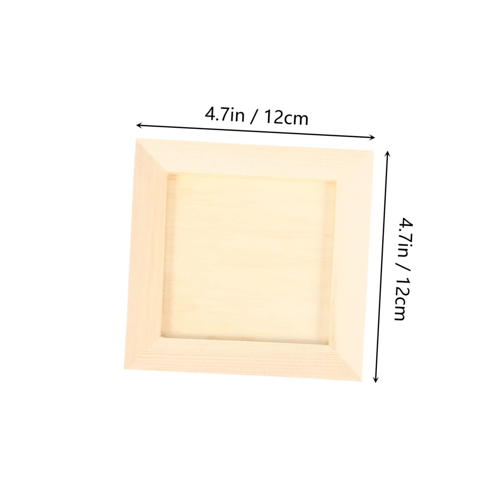 TEHAUX 6pcs DIY Blank Wooden Photo Holders Boys and Girls Art Project Frames Clay Wooden Picture Frames for Children's Artwork