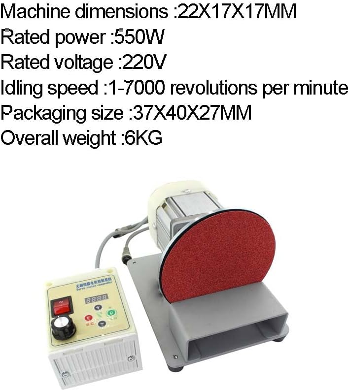 Brushless Servo Motor Bench Grinder - Variable Speed Polishing Machine for Precision Grinding, Metalworking, and DIY Projects - Heavy Duty, Durable, and Efficient