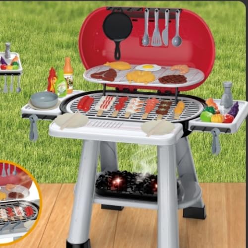 Kitchen Toy Set, BBQ Play Grill, Cooking Toy Set, Little Chef Play, Kids Grill Playset