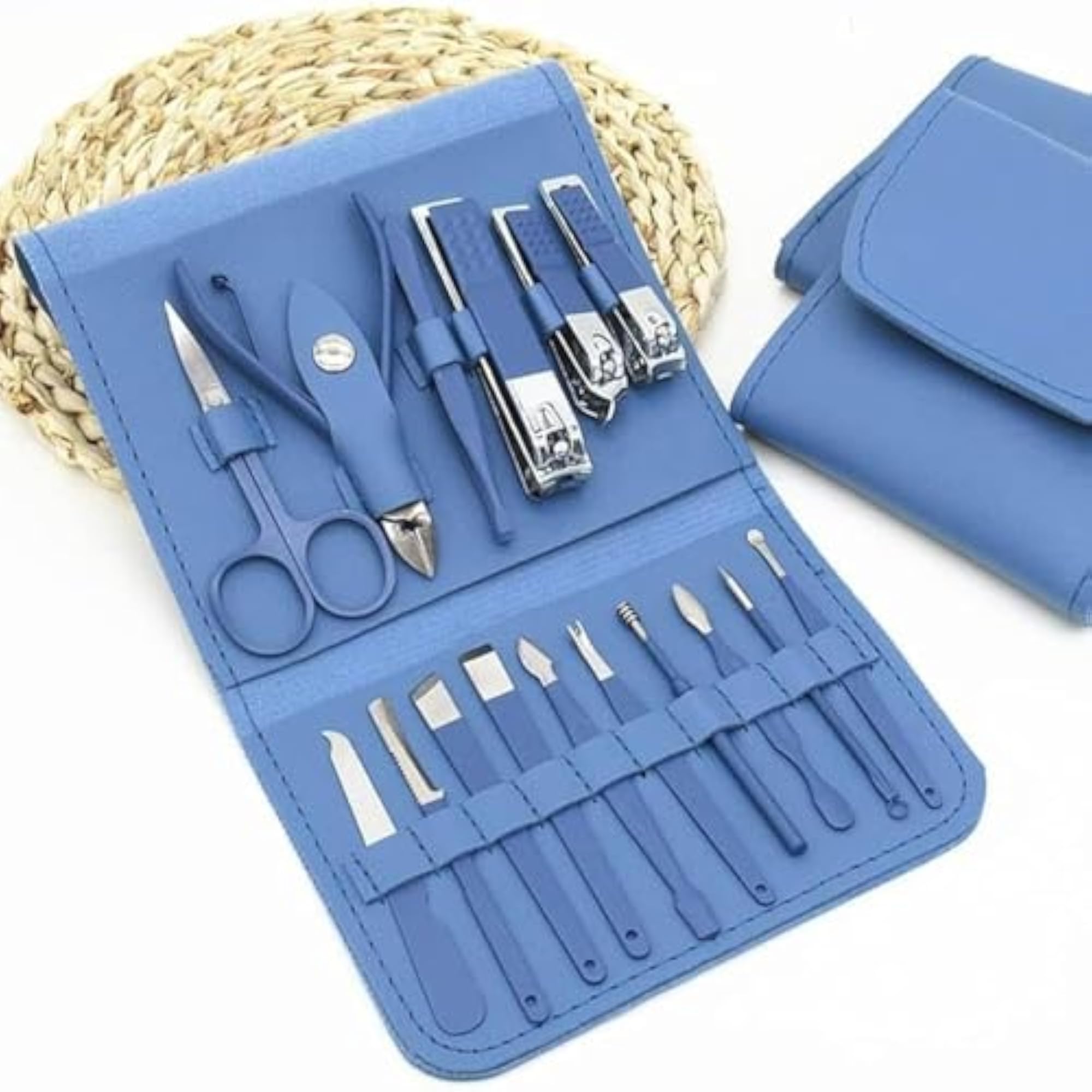 Manicure Pedicure Kit, Stainless Steel Nail Clipper & Grooming Tool Set