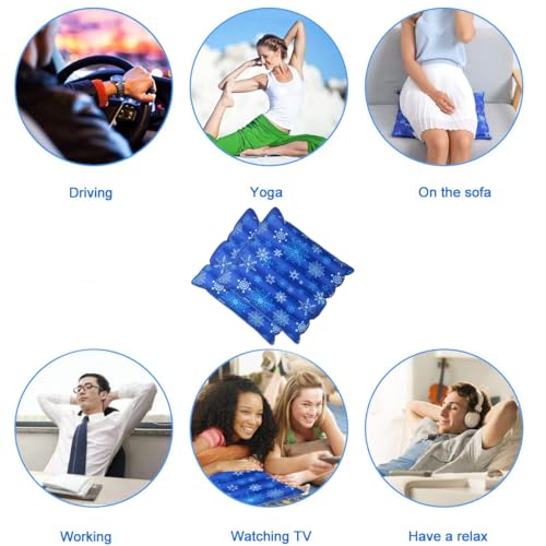 Image of Water Cooling Seat Cushion for Office Chair and Car, Blue | Fillable cooling water cushion provides a cool, soft seating surface for office chairs, cars and home use in hot weather
