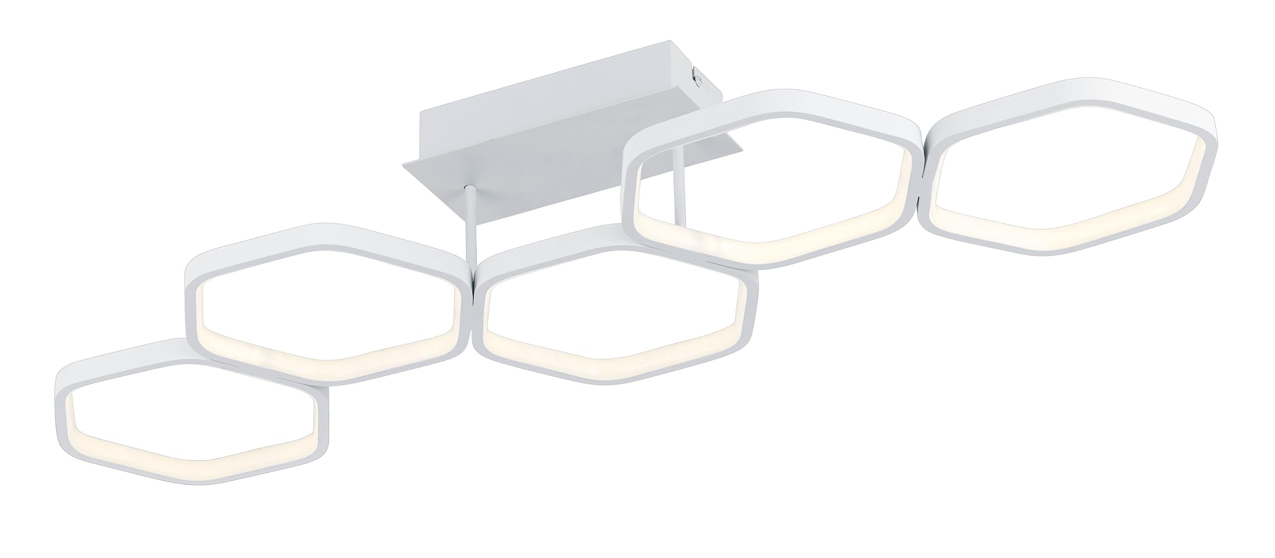Reality Leuchten LED Deckenleuchte Vigo R62055131, Metall Weiß matt, inkl. 24 Watt LED, Switch Dimmer