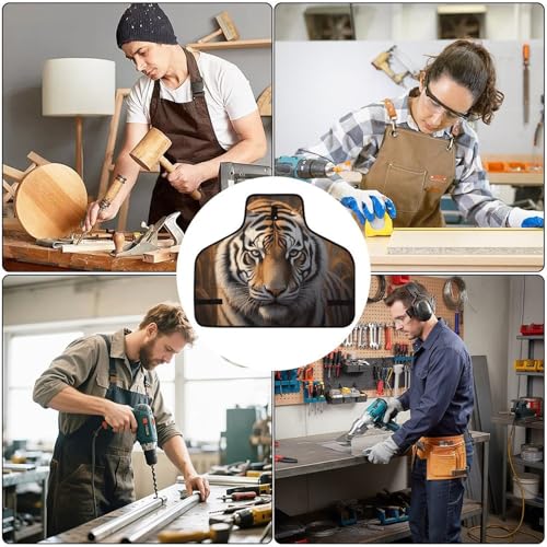 Delantal de trabajo Tiger Tool con 8 bolsillos negro miniatura 6