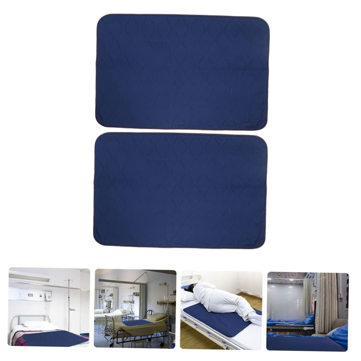 2pezzi Pannolini Riutilizzabili per Anziani Materassini Lavabili per Incontinenza Cuscini Urinari per Adulti Pannolini per Incontinenza Materassini per Cambio degli Anziani Blu