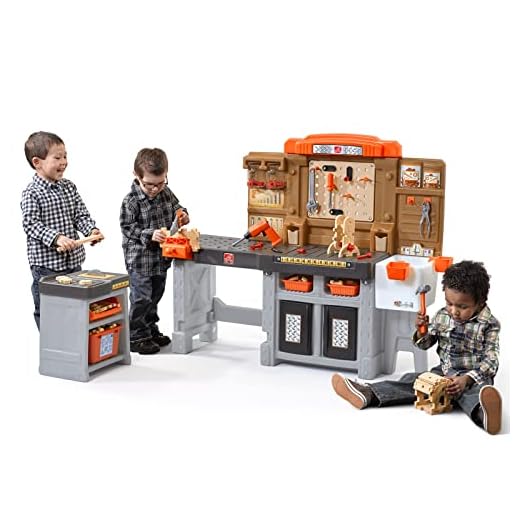 Step2 Pro Play Workshop & Utility Bench | Kids Pretend Play Workbench & Tools Set