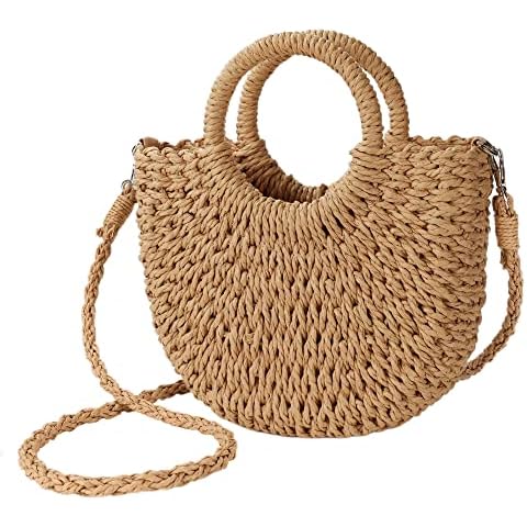 Youjaree Women's Small Straw Crossbody Handbag Cover