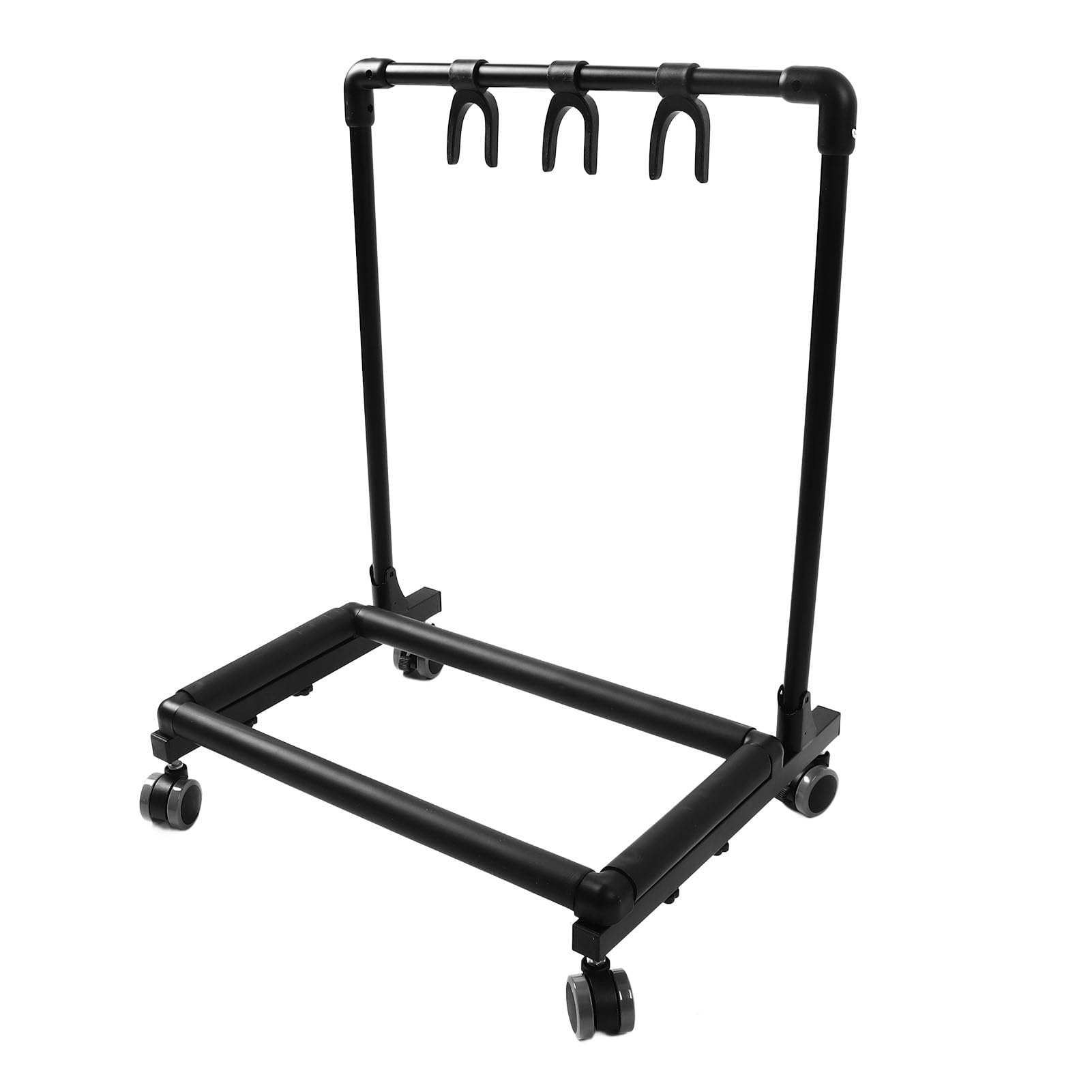 Semme Supporto Multi-Chitarra con Ruote Supporto per Rack per Chitarra in Metallo EVA per Chitarre Elettriche, Acustiche e Folk Salvaspazio Espositore Multiplo per per Negozi, Studi, Uso Domestico