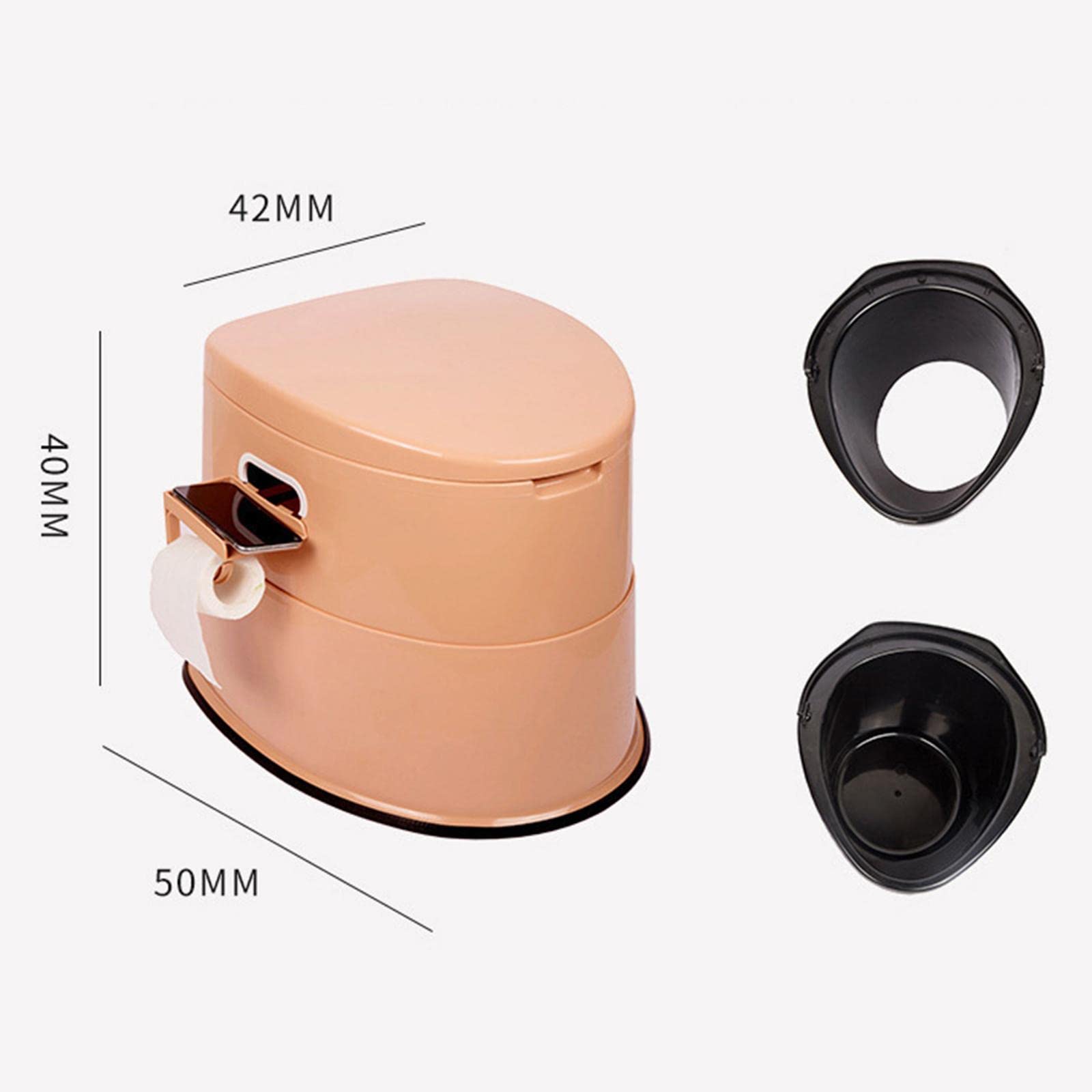 Portable Toilet Outdoor Toilette Campingtoilette Reise Töpfchen mit Herausnehmbarem Inneneimer Und Abnehmbarer Papierhalterung für Wohnmobil Angeln Ba