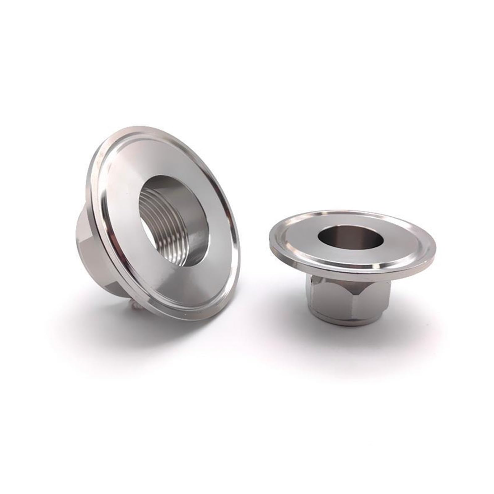 AARTERZZA 1pc BSP DN8 Ferrule 25.4 304 Stainless Steel Hexagonal Female Thread Three Clamp Pipe Joint