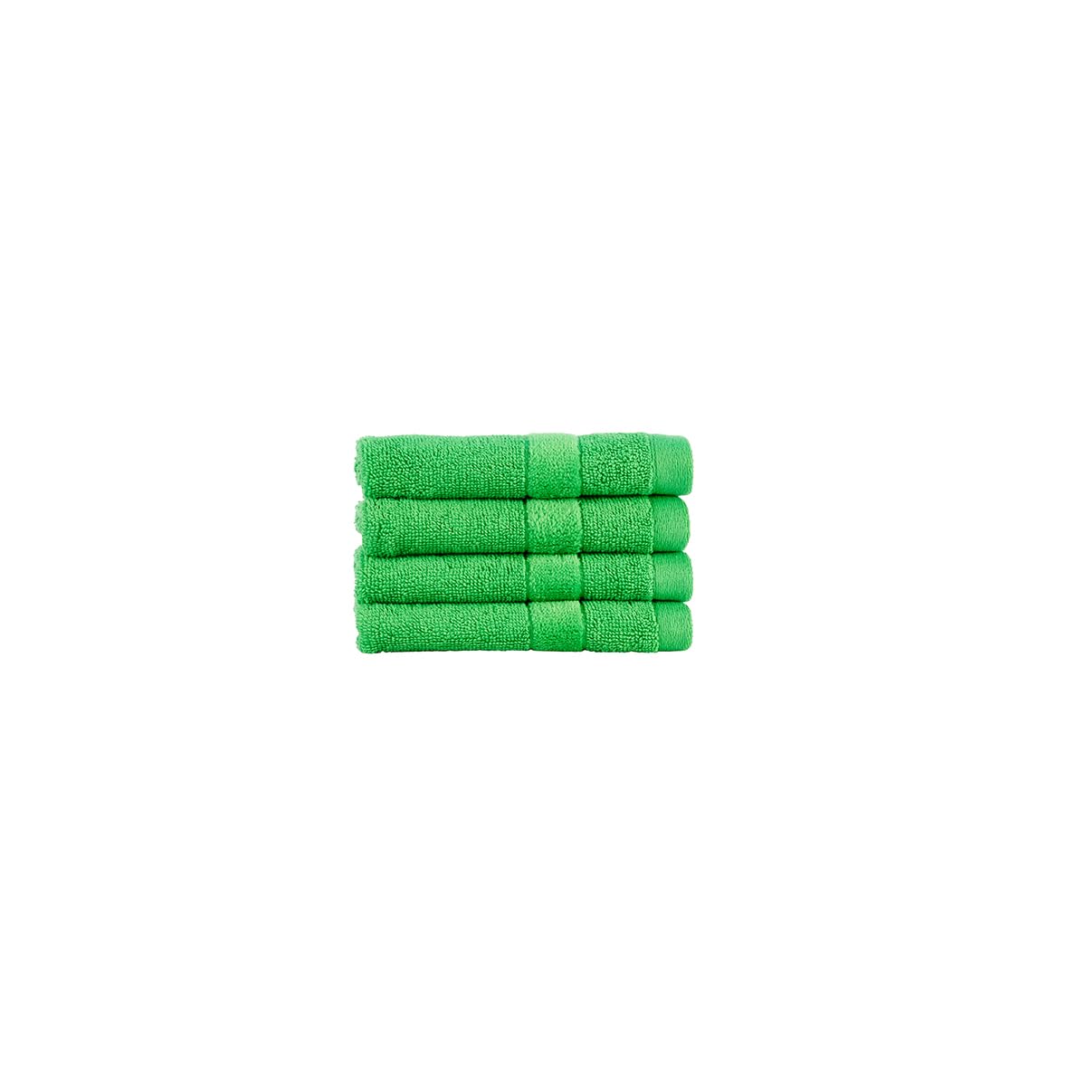 Christy Absinthe Prism Face Cloth Set | 4 Pieces | Vibrant Colours | 100% Turkish Cotton | Super Soft And Fluffy | Quick Dry | Green