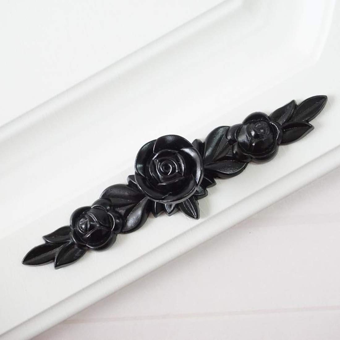 6 Pcs Rose Flower Shape 40 Mm Ceramic Pullhandle Kitchen Cabinet Cupboard Door Knob Drawer Box Bin Roller Shutter Cupboards Or Furniture Knobs Handle To Pull Handles KNOBS, Purple - View #5
