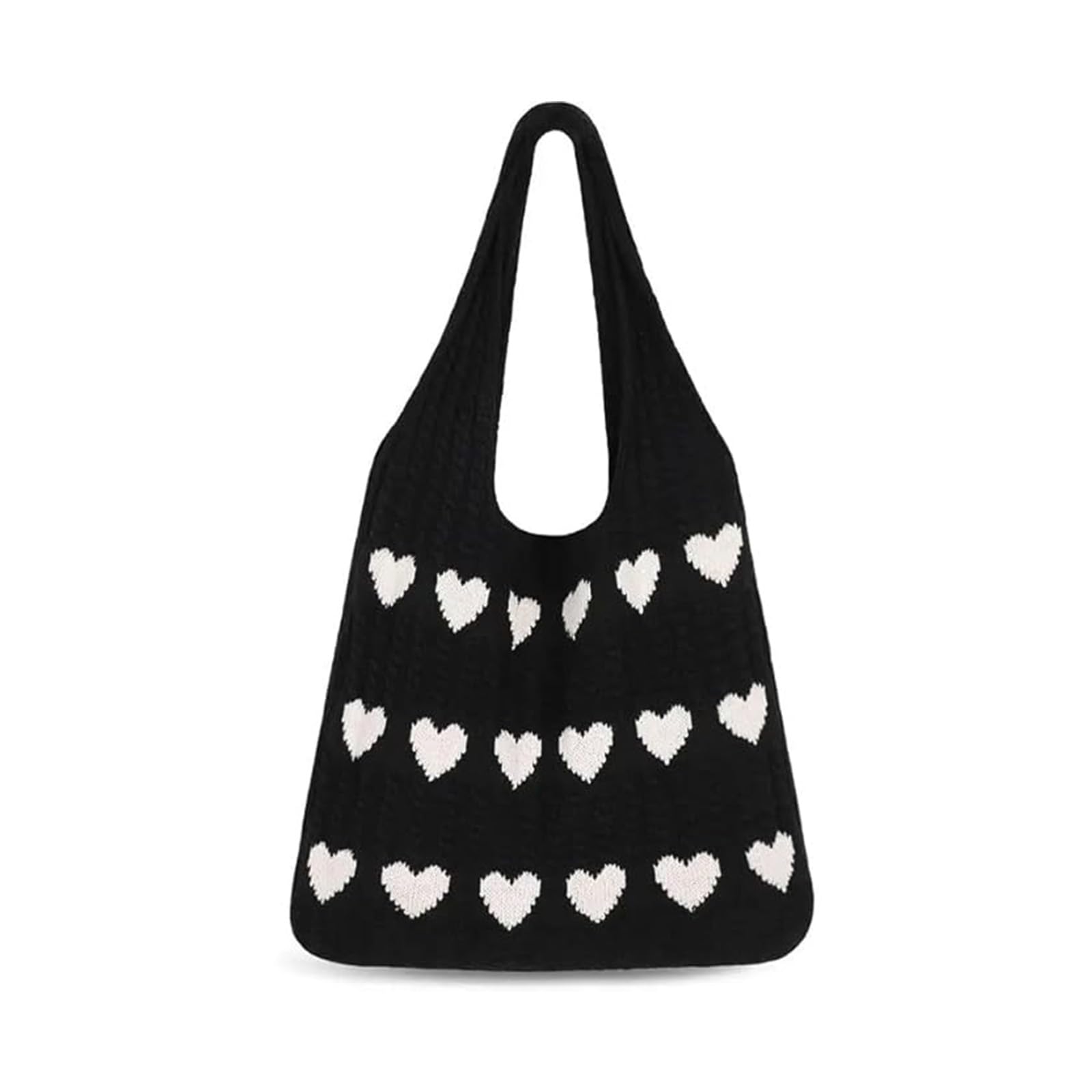 ksaibinid Beach Bag, Tote Bag For Women, Crochet Bag With Heart Design, Stylish Tote Bag For College Girls, Daily Commuting And Casual Social Gatherings, Size 37 * 35 CM-picture-39