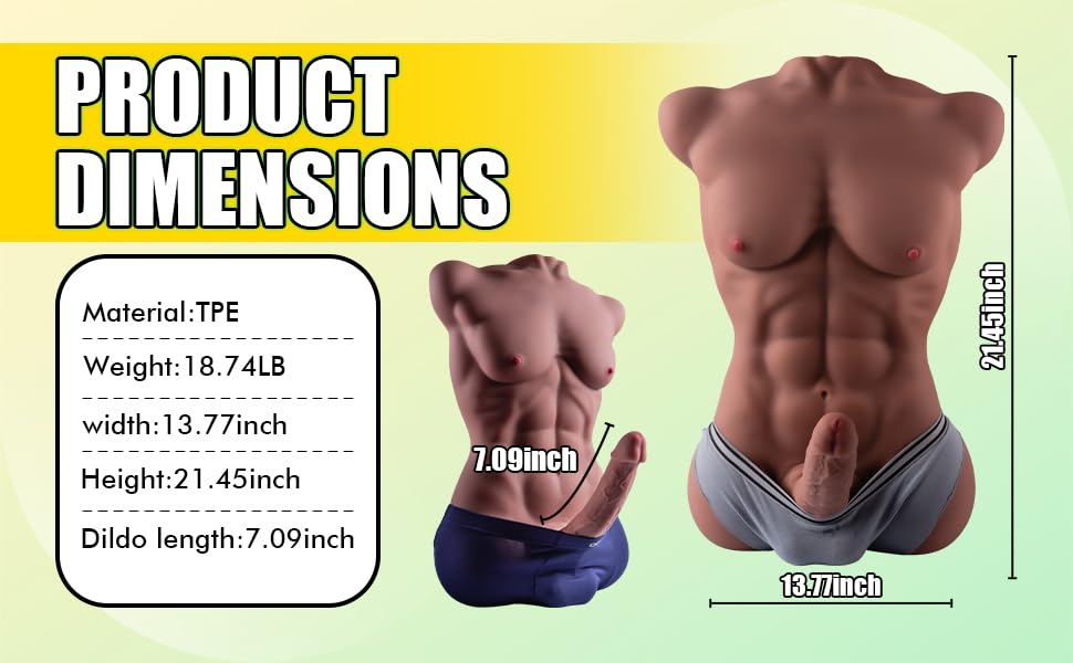 Amazon.com: VIVSEPUM Male Torso Sex Doll, Torso Dildo Gay Sex Doll for  Women Riding with Realistic 7 Inch Dildo, Man Sex Doll with Penis Tight  Anal Strong Muscular Sex Toy for Gay