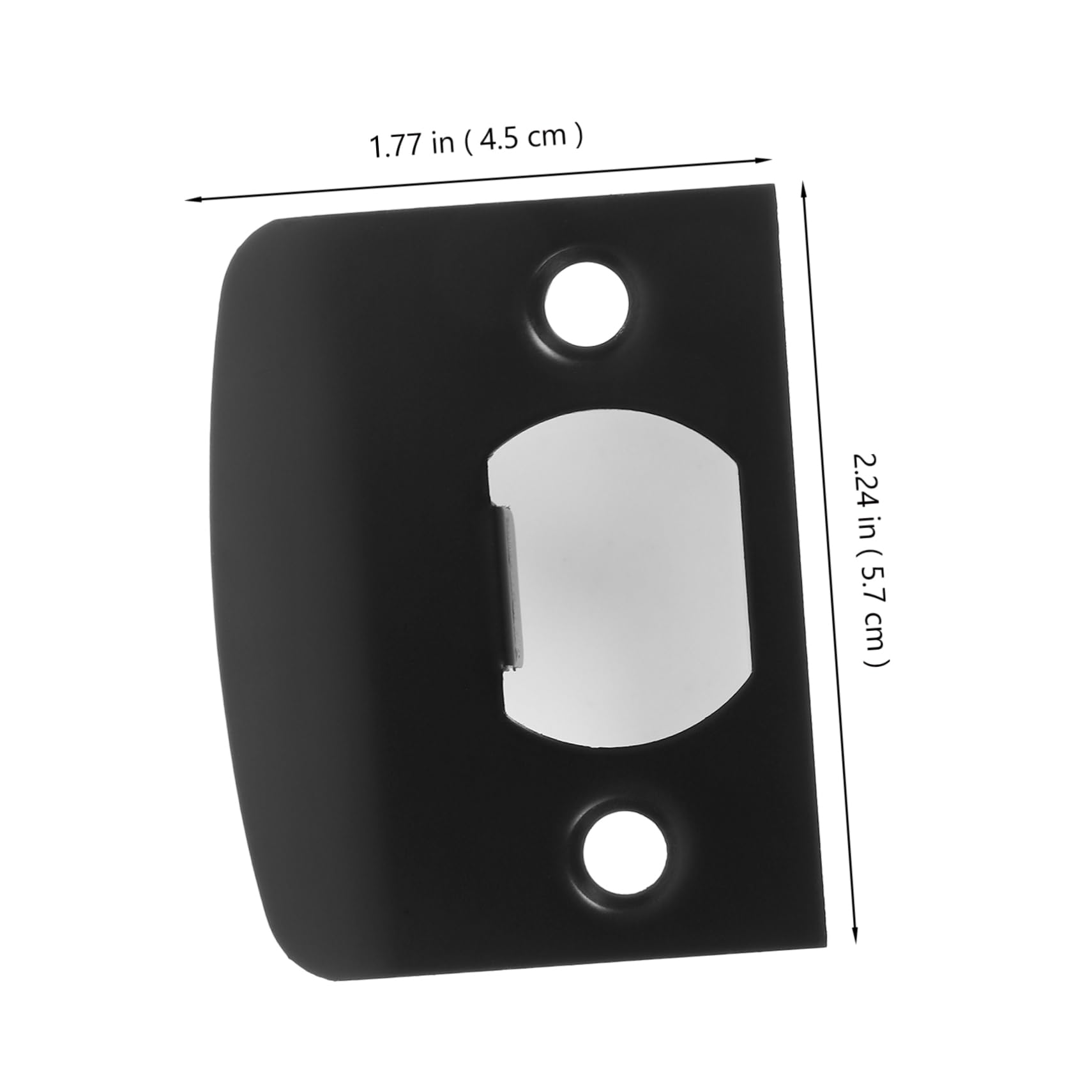 EXCEART 16 Ensembles Boucle à Ardillon Verrouillable Bouche-Trou Plaque De Recouvrement pour Pêne Dormant Gâche Plaque De Renfort De Porte Kit De Réparation en Métal Acier Inoxydable Black