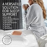 YourFacePillow - Ergonomic Cervical Memory Foam Pillow for Back Sleeping - Neck & Shoulder Support - Best Sleep Alignment - Large with Satin Case - Image 5