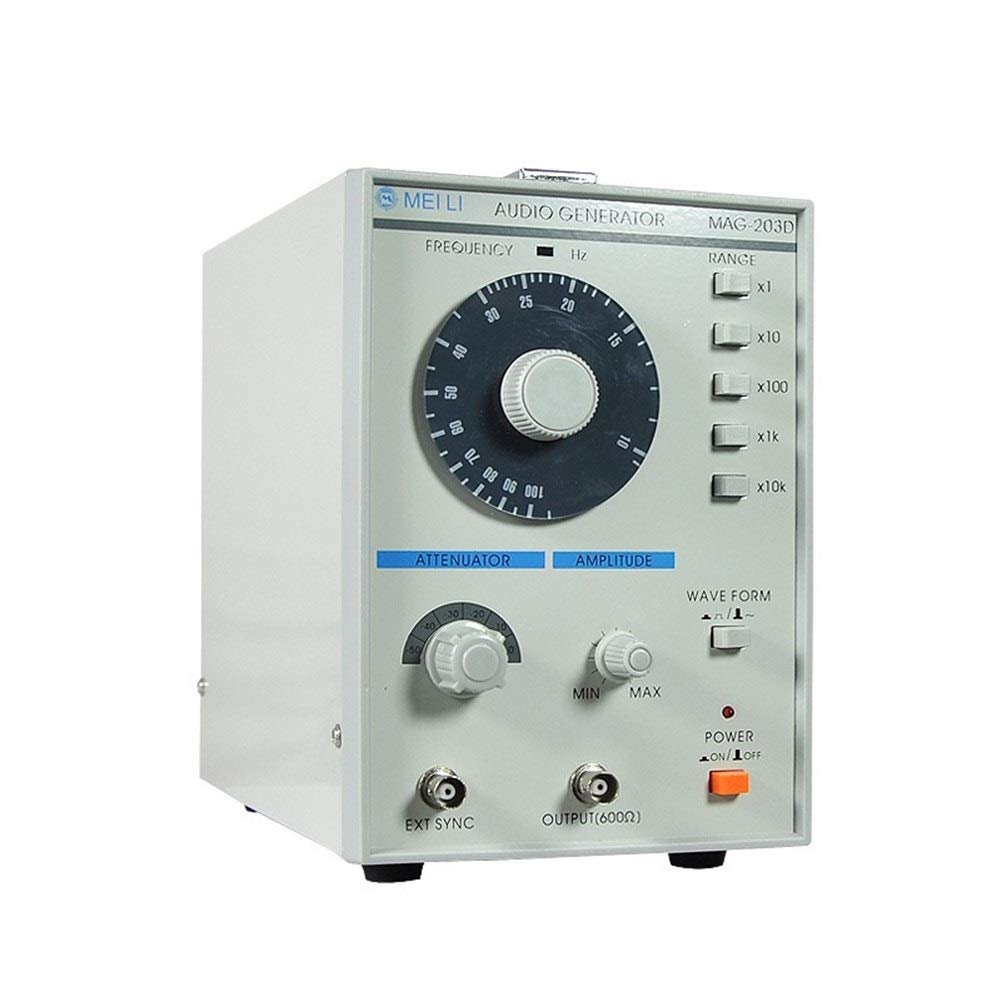 Función Generador de señal 10Hz-1MHz MAG-203D Forma de onda sinusoidal Baja distorsión Fuente de señal de audio Precisión y estabilidad(220V)