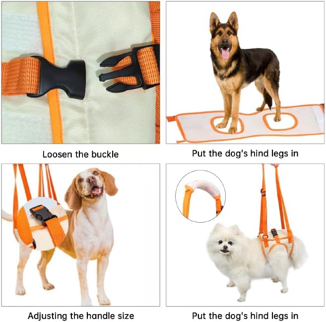 Paralyzed Dog Harness with Hind Leg Support - Small Sized Dog Sling, Adjustable Lift Harness, Hip Dysplasia Brace & ACL Tear Aid for Elderly Dogs - Alternative to Dog Wheelchair - Image 6