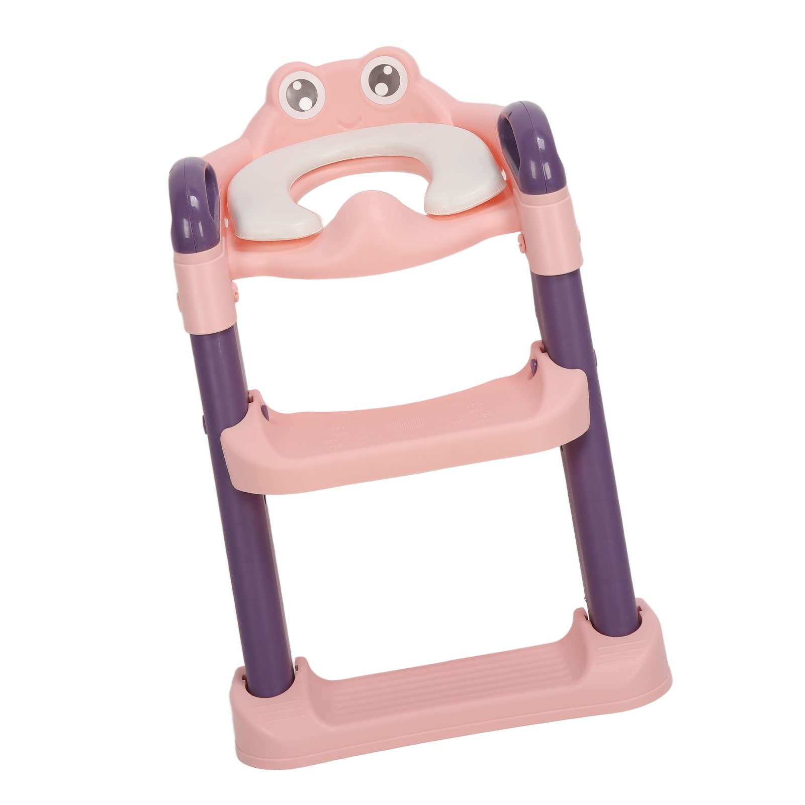 Asiento de Entrenamiento para Ir Al Baño para Niños, PVC Plegable que Evita Resbalones Asiento de Entrenamiento para Ir Al Baño para Niños con Escalera y Taburete Entrenamiento