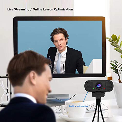 RuleaxAsi Gravação e gravação de vídeo widescreen de webcam em vídeo HD de 1080P para desktop ou lap