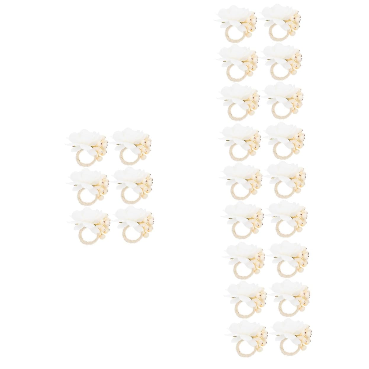 IMIKEYA 5 Juegos Servilletero Decoraciones De Boda para Ceremonia Anillo De Servilleta De Flores Decoração Casa Decoración Casa Anillo De Servilleta De Mesa De Comedor Beige 6 Piezas * 5