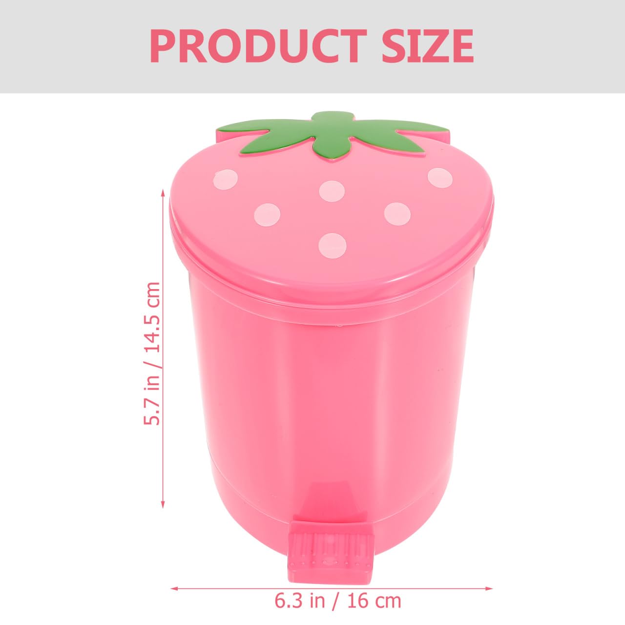 Zerodeko Pattumiera Fragola Simpatico Pattumiera Con Coperchio A Pedale Cestino Kawaii Cestino Della Carta Straccia Secchio Della Carta Straccia Per Cameretta Bambina Decorazioni Per La