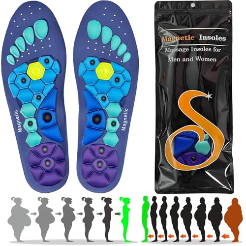 PICKONA Magnetic Insoles for Men and Women | Insoles for Women and Men | Acupressure Insoles | Original Insoles | Reflexology Acupressure Insoles, Quick Fixer (S)