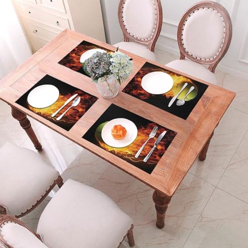 Set de table résistant à la chaleur napperon lavable et étanche x4 - 5