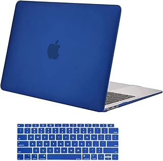 MOSISO Compatible with MacBook Air 13 inch Case 2022 2021 2020 2019 2018 Release A2337 M1 A2179 A1932 Retina Display with Touch ID, Plastic Hard Shell Case & Keyboard Cover Skin, Royal Blue