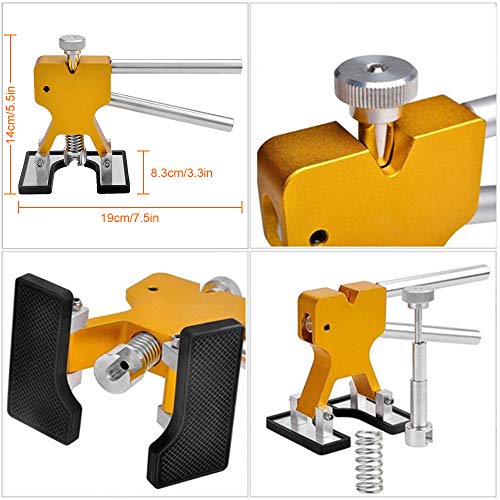 ARISD Auto Paintless Dent Repair Kits - Golden Car Dent Puller with Bridge Dent Puller Kit for Car Hail Damage and Door Dings Repair