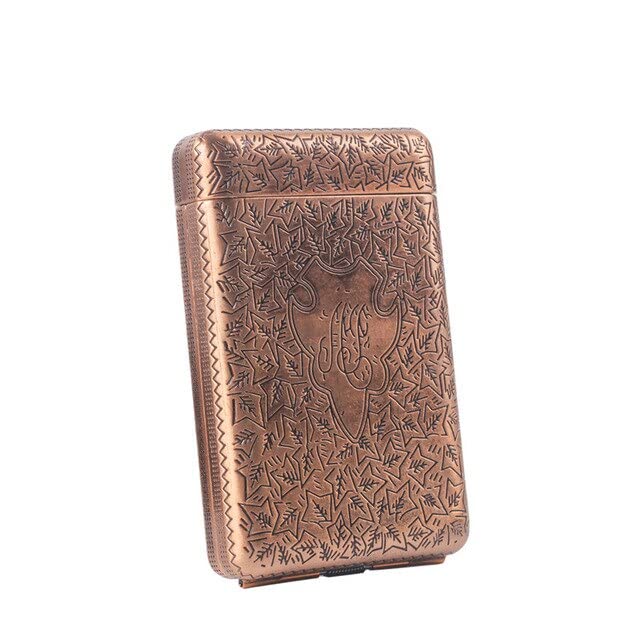 Image of Peaky Blinders Cigarette Case Retro Metal Portable 16 Cigarettes Box (Copper)