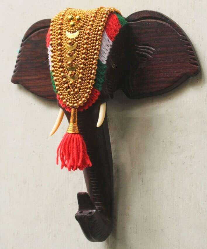 LOYAL CRAFT 6 inch Rosewood Elephant Head Figurine with Nettipattom Ideal for Home Decor and Gifting (B0BS3J3KMC) Amazon Price History, Amazon Price Tracker