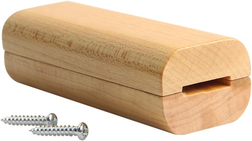 Wooden Handle for Big Green Egg Easy to Install Fits Medium Small Mini MiniMax BGE Model (Brown-4 inches) 2 Durable Screws Included