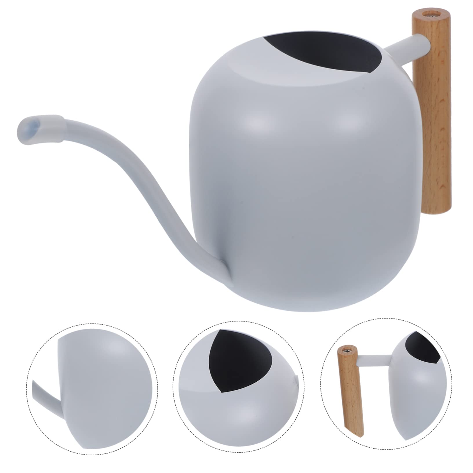 Regadera Pequeña De Largo 1.2l para Plantas Mango Ergonómico y Hervidor De Acero Inoxidable