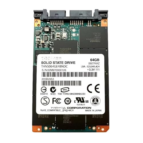 THNS064GE4BNDC 1.8�C���` Micro SATA 64GB �����pSSD/��胁�[�J�[ ���܂���/�m�[�g�p�\�R���A�^�u���b�g�A�f�X�N�g�b�v�p