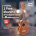 Hola! Music HM-121MG+ Deluxe Mahogany Soprano Ukulele Bundle with Aquila Strings, Padded Gig Bag, Strap and Picks, Natural