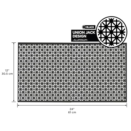Image of M-D Building Products 56006 12 in. x 24 in. x .020 in. Black Aluminum Sheet Union Jack