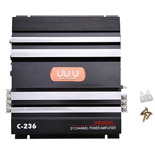 YaeCCC C-236 12V 2 Channel Powerful Car Audio Amplifier Bass AMP Aluminum