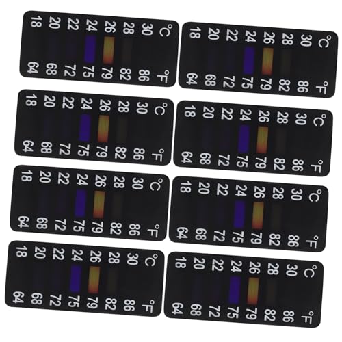 DECHOUS 8pcs Brewing Thermometer Sticker Strips for Tank Self-Adhesive Temperature Thermometer for