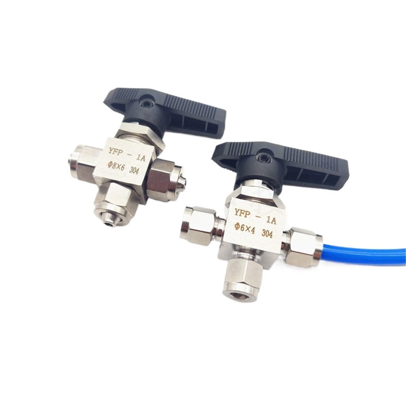 Vanne 3 voies anti-fuite en inox 304 pour réparer et sécuriser une trachée 8mm