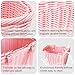 Aikolesa Wicker Picnic Basket for Kids, Small Woven Rattan Basket with Handles Pink Garden Harvest Hamper Basket Empty for Storage Toy Flower Wedding