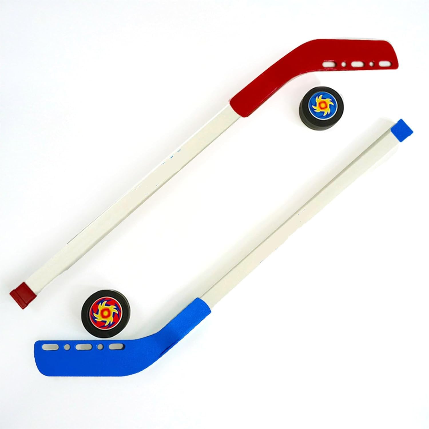 Ensemble de hockey sur le sol de rue pour enfants avec 2 balles et palet en plastique, équipement d'entraînement de hockey à roulettes intérieur extérieur