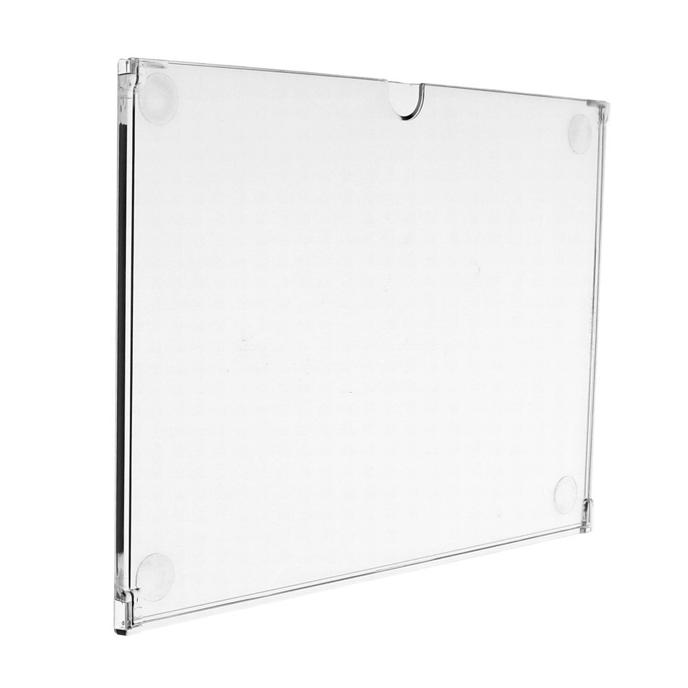 DIN A4 Quer Infotasche/Plakattasche/Blatthalter/Plakathalter/Plakattasche aus glasklarem, bruchfestem Polycarbonat, selbstklebend
