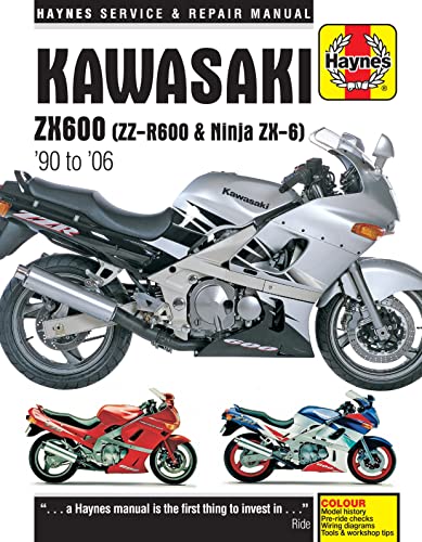 Kawasaki ZX600 (ZZ-R600 & Ninja ZX-6) '90 to '06 (Haynes Service & Repair Manual)