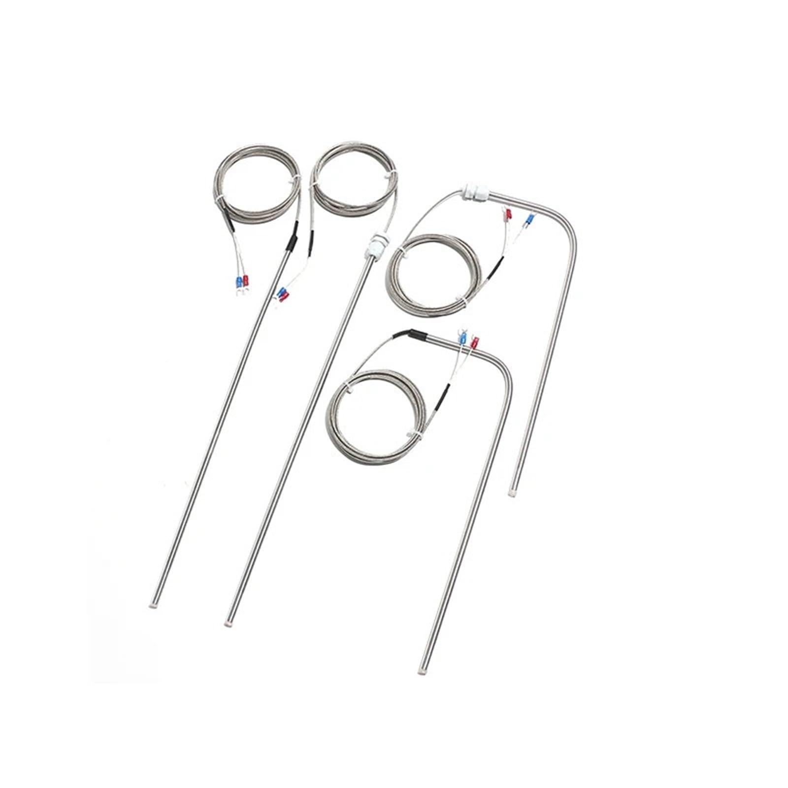 Termopar tipo PT100/K/E/CU50, a prueba de ácido, resistente al agua, Sensor de temperatura de resistencia térmica, ángulo recto 7 * 300 * 100/7 * 400(16,K)