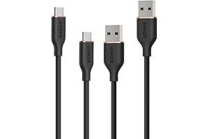 Anker 3ft USB-C to USB-A Charge & Sync Cable (2-Pack)