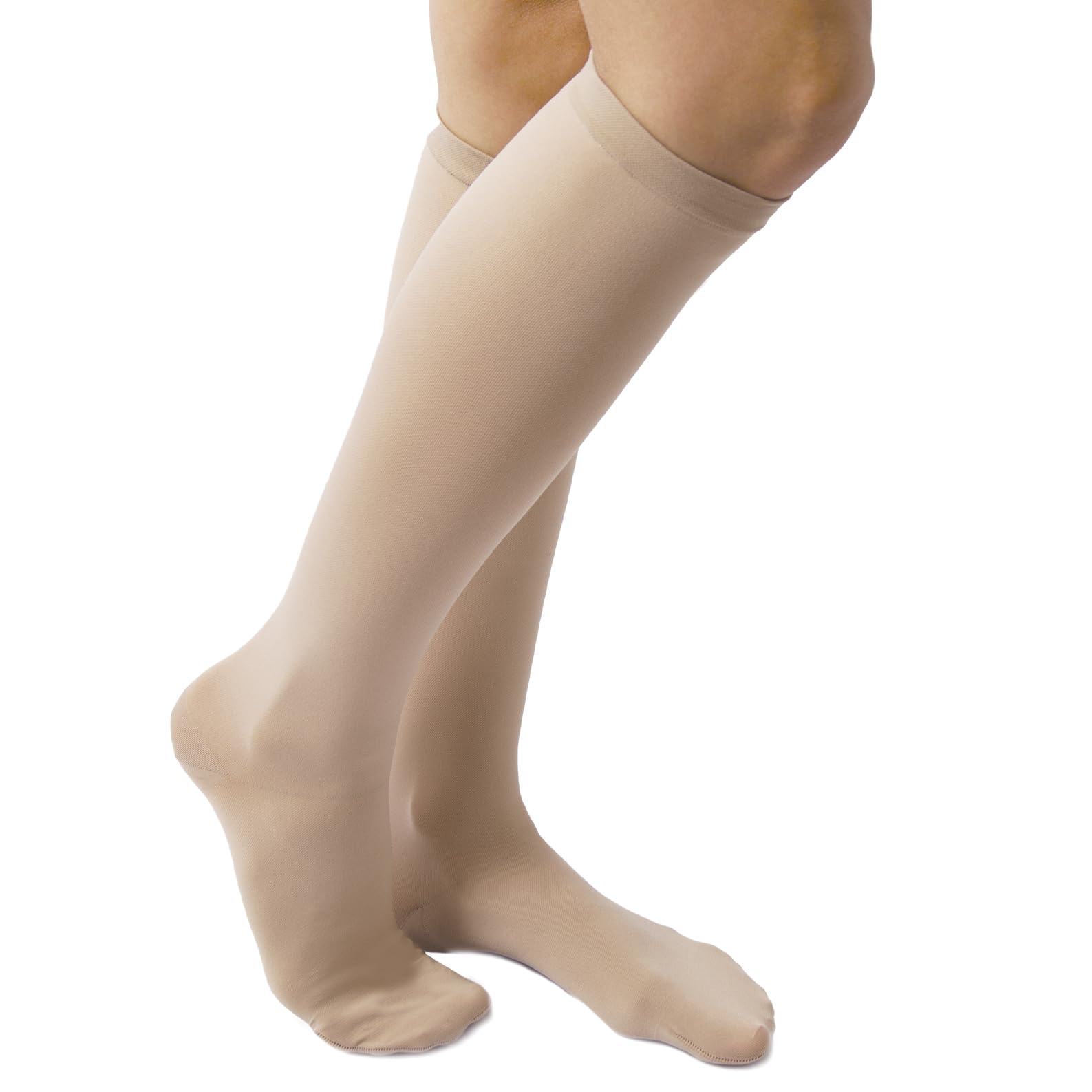 Beman 422C - Gambaletti Medicali K3 Classe 3, Compressione Graduata 34-46 mmHg, Punta Chiusa Unisex, Tallone Rinforzato e Cuciture Piatte, Elastici Resistenti