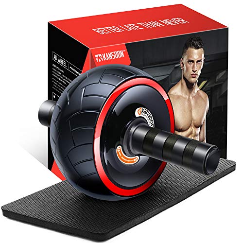KANSOON Wide Ab Roller Wheel with Knee Mat Workout Equipment for Abdominal Exercise